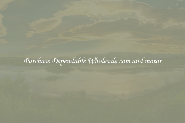 Purchase Dependable Wholesale com and motor