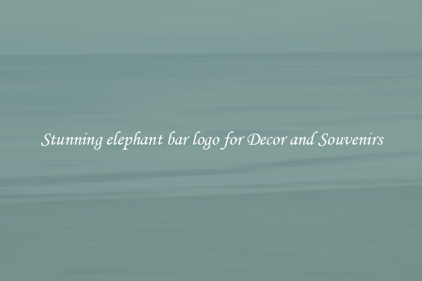 Stunning elephant bar logo for Decor and Souvenirs