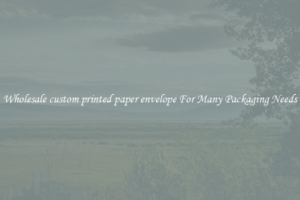 Wholesale custom printed paper envelope For Many Packaging Needs
