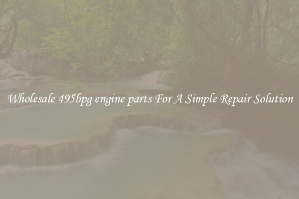 Wholesale 495bpg engine parts For A Simple Repair Solution