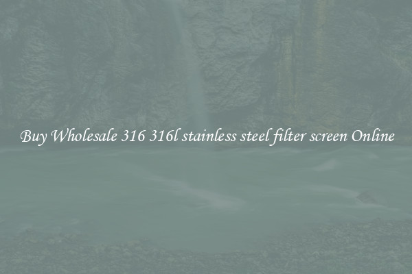 Buy Wholesale 316 316l stainless steel filter screen Online