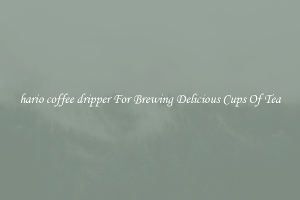 hario coffee dripper For Brewing Delicious Cups Of Tea