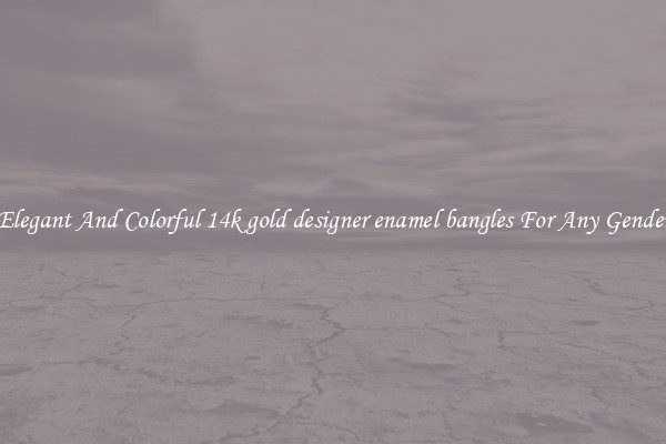 Elegant And Colorful 14k gold designer enamel bangles For Any Gender