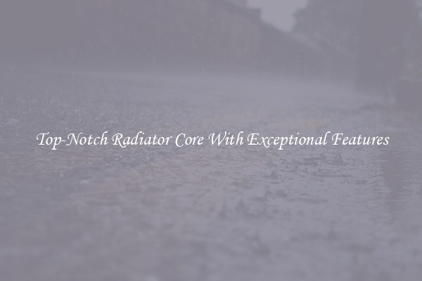 Top-Notch Radiator Core With Exceptional Features